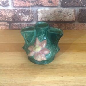 Vintage Roseville Pottery Clematis Flower Frog